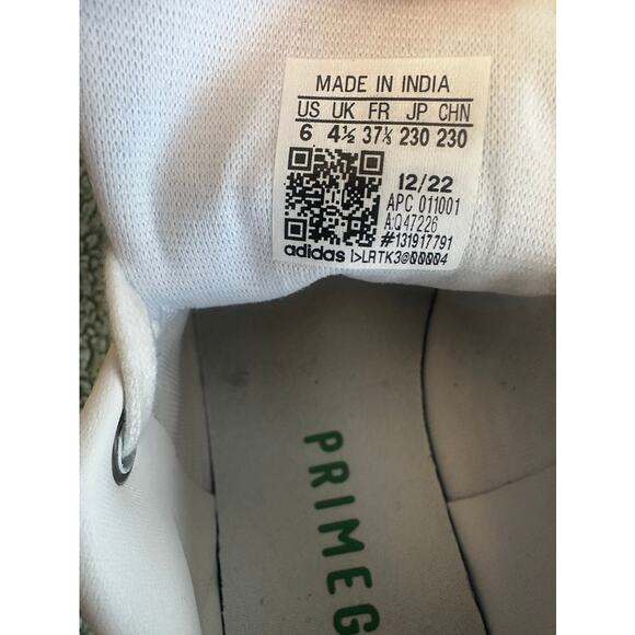 Adidas Stan Smith White Green Leather Sneakers Size 6 - Picture 5 of 8